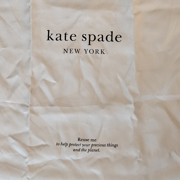 Kate Spade Extra Large Drawstring Cream Dustbag 18"x18" - Picture 3 of 3
